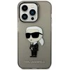 Dėklas Karl Lagerfeld KLHCP14XHNIKTCK IPHONE 14 PRO MAX 6.7 "Juodas/Juodas HARDCASE ICONIK Karl Lagerfeld