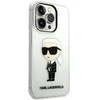 Karl Lagerfeld KLHCP14XHNIKTCT Apple iPhone 14 Pro Max 6,7″ skaidrus kietas dėklas Ikonik Karl Lagerfeld