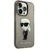 Dėklas Karl Lagerfeld KLHCP14XHNIKTCK IPHONE 14 PRO MAX 6.7 "Juodas/Juodas HARDCASE ICONIK Karl Lagerfeld
