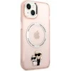 Karl Lagerfeld KLHMP14MHNKCIP Apple iPhone 14 Plus / 15 Plus 6,7″ kietas dėklas rožinės spalvos Iconic Karl&Choupett