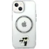 Apple iPhone 14 Plus Karl Lagerfeld dėklas Iconic Karl&amp;Choupette Magsafe (KLHMP14MHNKCIT) skaidrus