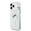 Dėklas Karl Lagerfeld IML K&CH Heads Metal Frame MagSafe Case, skirta iPhone 18 Pro Max, balta