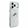 Dėklas Karl Lagerfeld IML K&CH Heads Metal Frame MagSafe Case for iPhone 18 Pro Baltas