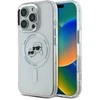 Karl Lagerfeld KLHMP16LHLSKCH Apple iPhone 16 Pro 6.3″ baltos spalvos kietas dėklas IML Metal Karl&Choupette Head M