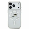 Dėklas Karl Lagerfeld IML K&CH Heads Metal Frame MagSafe Case for iPhone 18 Pro Baltas