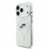 Dėklas Karl Lagerfeld IML K&CH Heads Metal Frame MagSafe Case for iPhone 18 Pro Baltas