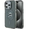 Karl Lagerfeld KLHMP15LHLSKCK Apple iPhone 15 Pro 6.1″juodos spalvos kietas dėklas IML Metal Karl&Choupette Hea