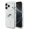 Dėklas Karl Lagerfeld IML K&CH Heads Metal Frame MagSafe Case for iPhone 18 Pro Baltas