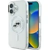 Dėklas Karl Lagerfeld KLHMP16SHLSKCH Apple iPhone 16 6.1" baltos spalvos hardcase IML Metal Karl&amp;Choupette Head MagSa