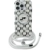 Karl Lagerfeld KLHMP16LHCKCKLCT Apple iPhone 16 Pro 6.3" dėklas telefonui skaidrus IML Crossbody Monogram Karl &amp; Choupette Head MagSafe