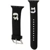 Apyrankė Apple Watch 4 / 5 / 6 / 7 / 8 / SE (38 / 40 / 41 MM) Karl Lagerfeld 3D Rubber Karl&Choupette Heads (KLAWMSLKCNK) juodos spalvos