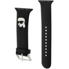 Apyrankė Apple Watch 4 / 5 / 6 / 7 / 8 / SE (38 / 40 / 41 MM) Karl Lagerfeld 3D Rubber Karl Head (KLAWMSLKNK) juodos spalvos