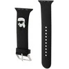 Apyrankė Apple Watch 4 / 5 / 6 / 7 / 8 / SE / Ultra (42 / 44 / 45 / 49 MM) Karl Lagerfeld 3D Rubber Karl Head (KLAWLSLKNK) juodos spalvos