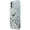 Karl Lagerfeld Liquid Glitter Karl&amp;Choupette Head Magsafe Apple iPhone 16 Case - dėklas telefonui skaidrus