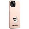 Dėklas Karl Lagerfeld KLHCP14MSNCHBCP IPHONE 14 PLUS / 15 PLUS 6.7 "HARDCASE Rožinis / Rožinis SILICONE CHOUPETTE