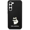 Karl Lagerfeld Karlas Lagerfeldas KLHCS23MSNCHBCK S23+ S916 kietas dėklas, juodas/juodas silikoninis dėklas