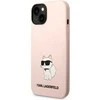 Dėklas Karl Lagerfeld KLHCP14MSNCHBCP IPHONE 14 PLUS / 15 PLUS 6.7 "HARDCASE Rožinis / Rožinis SILICONE CHOUPETTE