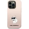 Karl Lagerfeld dėklas, skirtas iPhone 14 Pro 6,1 KLHCP14LSNCHBCP rožinė kietas dėklas , skirtas Silikoninis Choupette