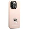 Karl Lagerfeld KLHCP14LSLCTPI Apple iPhone 14 Pro 6,1″ kietas dėklas light rožinės spalvos Silicone Choupette B
