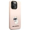 Karl Lagerfeld dėklas, skirtas iPhone 14 Pro 6,1 KLHCP14LSNCHBCP rožinė kietas dėklas , skirtas Silikoninis Choupette