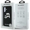 Karl Lagerfeld KLHMP16MSKCHPPLK Apple iPhone 16 Plus 6.7″ juodos spalvos kietas dėklas Silicone Double Heads Print
