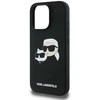 Karl Lagerfeld KLHMP16XSKCHPPLK iPhone 16 Pro Max 6.9″ juodos spalvos kietas dėklas Silicone Double Heads Pr