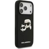 Karl Lagerfeld Liquid Silicone Double Heads MagSafe dėklas skirtas Apple iPhone 17 Pro juodos spalvos