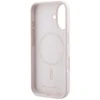 Karl Lagerfeld Liquid silikoninis Double Heads MagSafe Apple iPhone 16 dėklas telefonui rožinės spalvos