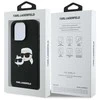 Karl Lagerfeld KLHMP16XSKCHPPLK iPhone 16 Pro Max 6.9″ juodos spalvos kietas dėklas Silicone Double Heads Pr