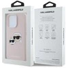 Karl Lagerfeld KLHMP16XSKCHPPLP Apple iPhone 16 Pro Max 6.9″ rožinės spalvos kietas dėklas Silicone Double Heads Pri