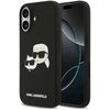 Karl Lagerfeld Liquid Silicone Double Heads MagSafe dėklas skirtas Apple iPhone 17 juodos spalvos