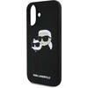 Karl Lagerfeld KLHMP16MSKCHPPLK Apple iPhone 16 Plus 6.7″ juodos spalvos kietas dėklas Silicone Double Heads Print