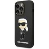 Karl Lagerfeld KLHCP14LSNIKBCK iPhone 14 Pro 6,1″ kietas dėklas juodos spalvos Silicone Ikonik