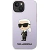 Karl Lagerfeld KLHCP14MSNIKBCP iPhone 14 Plus 6,7" kietas dėklas, rožinis / rožinis silikoninis ikonas