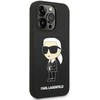 Karl Lagerfeld KLHCP14LSNIKBCK iPhone 14 Pro 6,1″ kietas dėklas juodos spalvos Silicone Ikonik