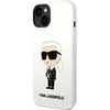 Dėklas Karl Lagerfeld KLHCP14MSNIKBCH IPHONE 14 PLUS / 15 PLUS 6.7 "HARDCASE Baltas / Baltas SILICONE IKONIK