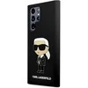Karl Lagerfeld silikoninis Ikonik Samsung Galaxy S24 Ultra - dėklas telefonui juodos spalvos