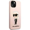 Karl Lagerfeld dėklas, skirtas iPhone 14 6,1 KLHCP14SSNIKBCP rožinės spalvos HC Silicone NFT Ikonik