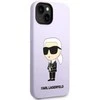 Karl Lagerfeld KLHCP14MSNIKBCP iPhone 14 Plus 6,7" kietas dėklas, rožinis / rožinis silikoninis ikonas