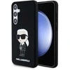 Samsung Galaxy S24 Karl Lagerfeld silikoninis dėklas Ikonik (KLHCS24SSNIKBCK) juodos spalvos