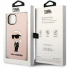 Dėklas Karl Lagerfeld KLHCP14MSNIKBCP IPHONE 14 PLUS / 15 PLUS 6.7 "HARDCASE Rožinis / Rožinis SILICONE IKONIK