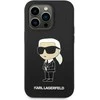 Karl Lagerfeld KLHCP14LSNIKBCK iPhone 14 Pro 6,1″ kietas dėklas juodos spalvos Silicone Ikonik