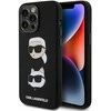 Dėklas Karl Lagerfeld KLHCP15XSDHKNK IPHONE 15 PRO MAX 6.7 "Juodas/Juodas SILICONE KARL &amp; CHUPETTE HEAD
