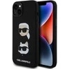 Dėklas Karl Lagerfeld Silicone Karl &amp; Choupette Heads - Apple iPhone 15 Plus Case Juodas