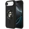 Karl Lagerfeld Liquid Silicone Karl and Choupette MagSafe dėklas skirtas iPhone Air juodos spalvos