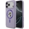 Karl Lagerfeld Liquid Silicone Karl and Choupette MagSafe dėklas skirtas Apple iPhone 17 Pro Max violetinės spalvos