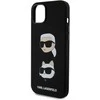 Dėklas Karl Lagerfeld Silicone Karl &amp; Choupette Heads - Apple iPhone 15 Plus Case Juodas