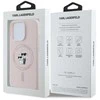 Karl Lagerfeld KLHMP16XSCMKCRHP Apple iPhone 16 Pro Max 6.9" rožinis kietasis silikoninis dėklas Karl&amp;Choupette H