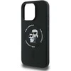 Karl Lagerfeld Liquid Silicone Karl and Choupette MagSafe dėklas skirtas Apple iPhone 16 Pro juodos spalvos