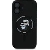 Karl Lagerfeld dėklas skirtas Apple iPhone 16 compatible with MagSafe KLHMP16SSCMKCRHK (Silicone KC Body Ring) juodos spalvos